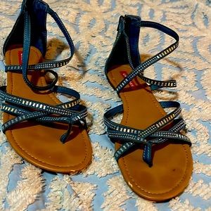 Sandals color blue true to size , very comfortable flattering to feet